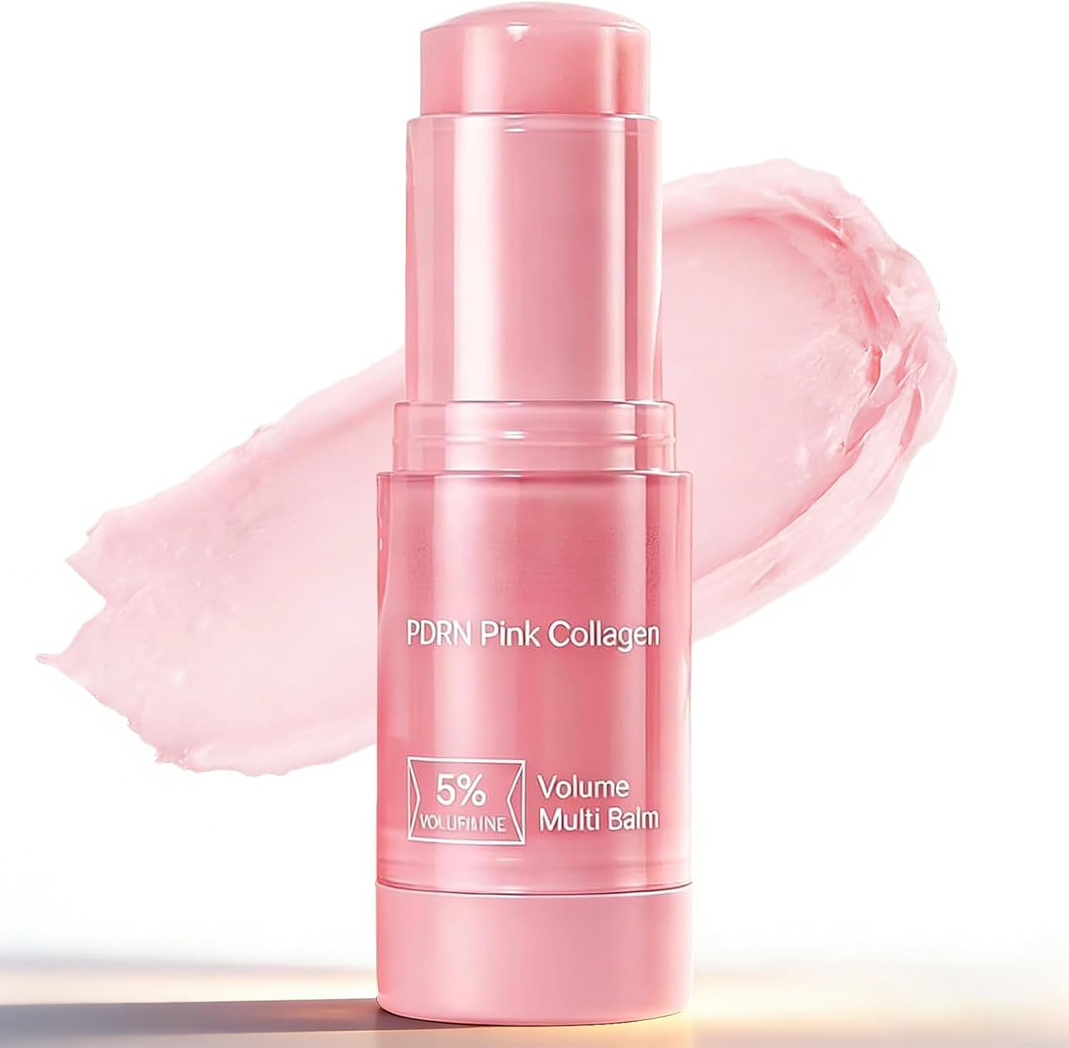 PDRN Pink Collagen Volume Multi Balm - Multi-Purpose Anti-Aging Face Stick for Under-Eye, Neck, Forehead & Smile Lines - Firming & Lifting Collagen Booster with Poly Deoxy Ribo Nucleotide (10G)